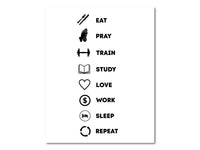 Thumbnail for Christian daily routine white background Poster Print #1