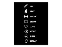 Thumbnail for Christian daily routine black background Poster Print #2