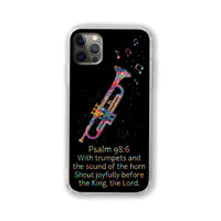 Thumbnail for Psalm 98:6 Trumpet Phone Case #black background