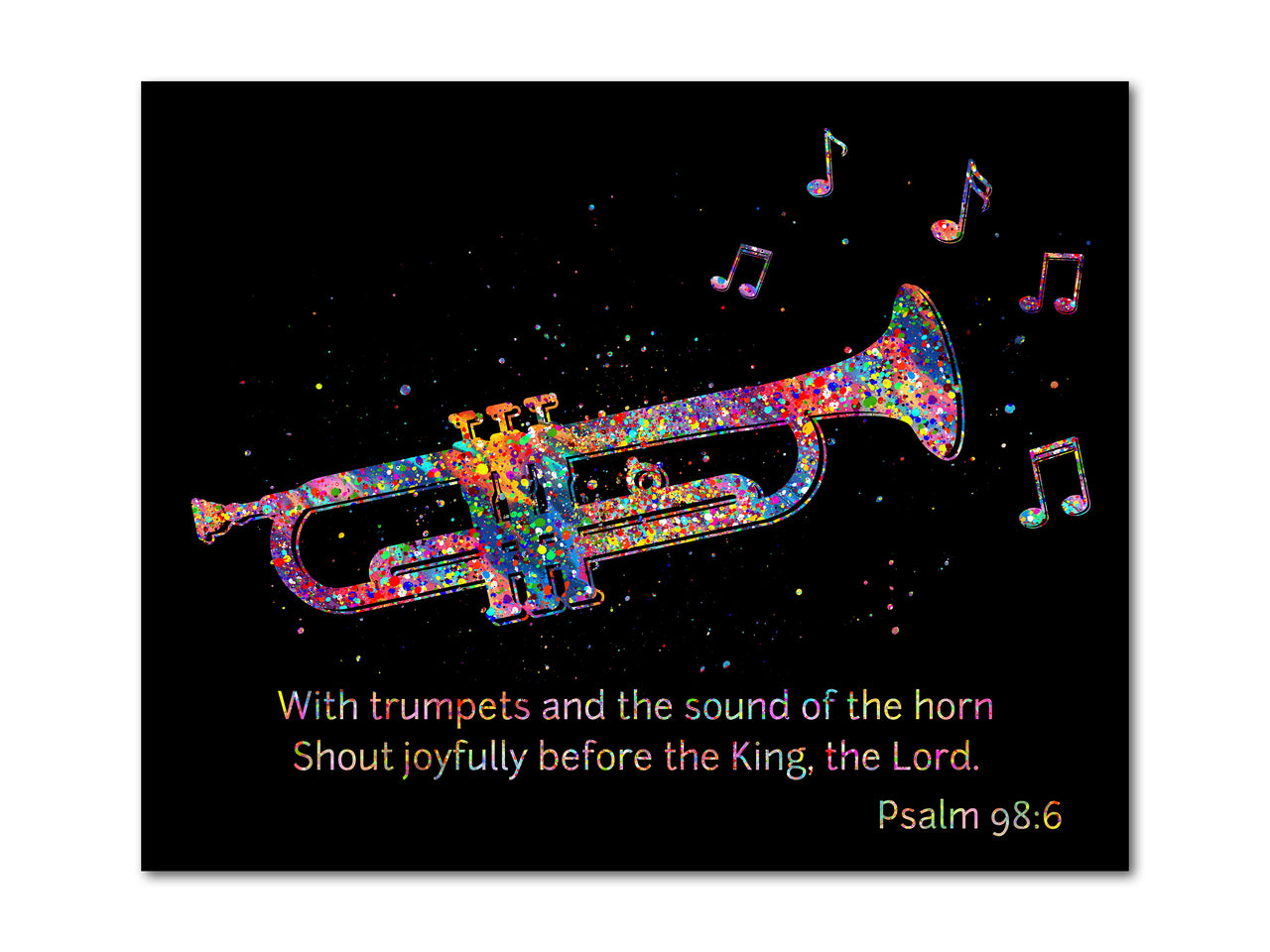 Praise God with trumpet (Psalm 98:6) Poster Print #2