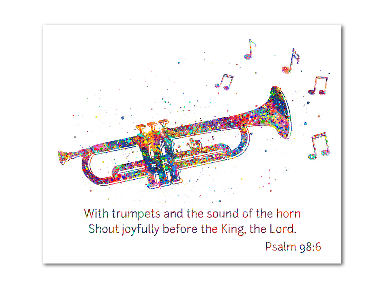 Praise God with trumpet (Psalm 98:6) Poster Print #1