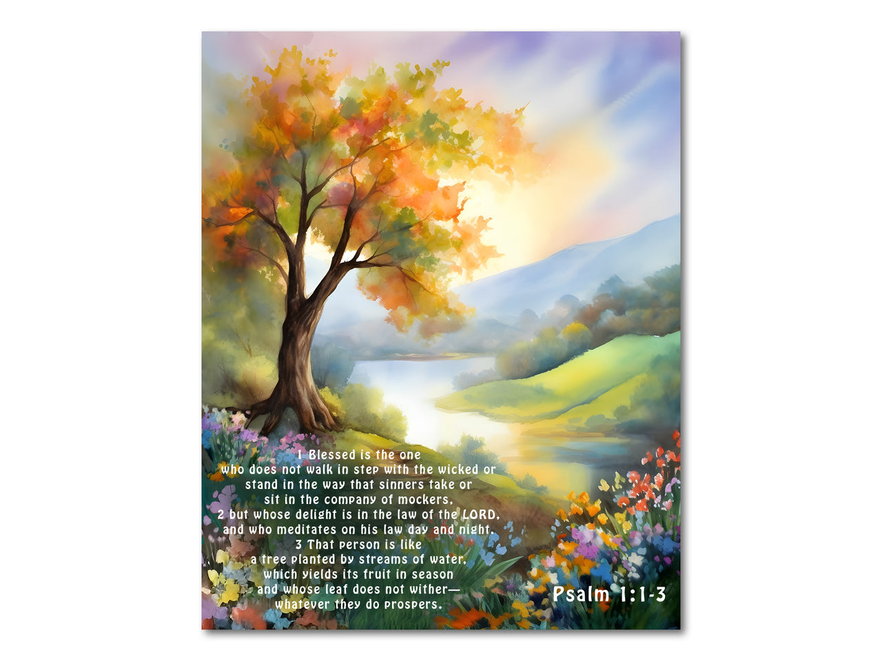 A Tree Planted by Streams of Water (Psalm 1) Poster Print #1