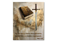 Thumbnail for The Bible and double-edged Sword (Heb. 4:12) Poster Print