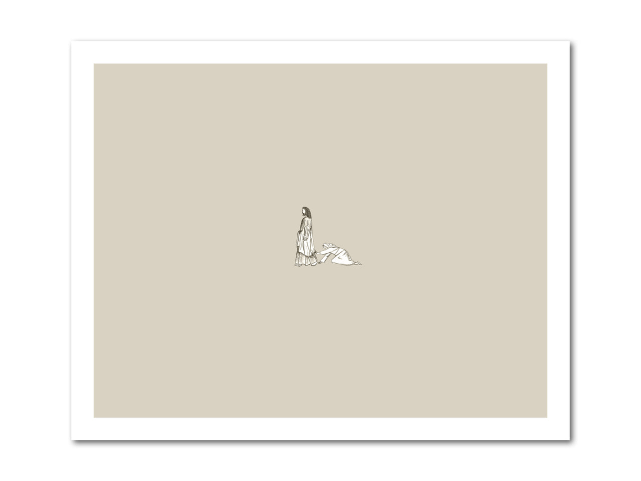 Jesus healing the bleeding woman Poster Print #1