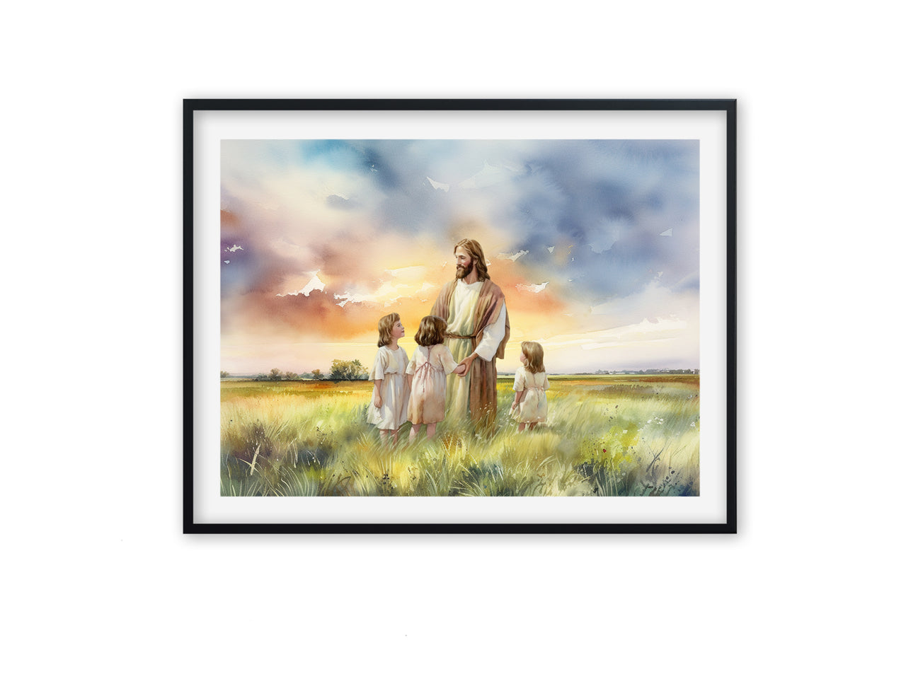 Jesus with children Poster Print #1