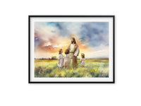 Thumbnail for Jesus with children Poster Print #1