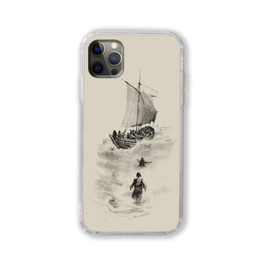 Peter and Jesus walk on water Phone Case