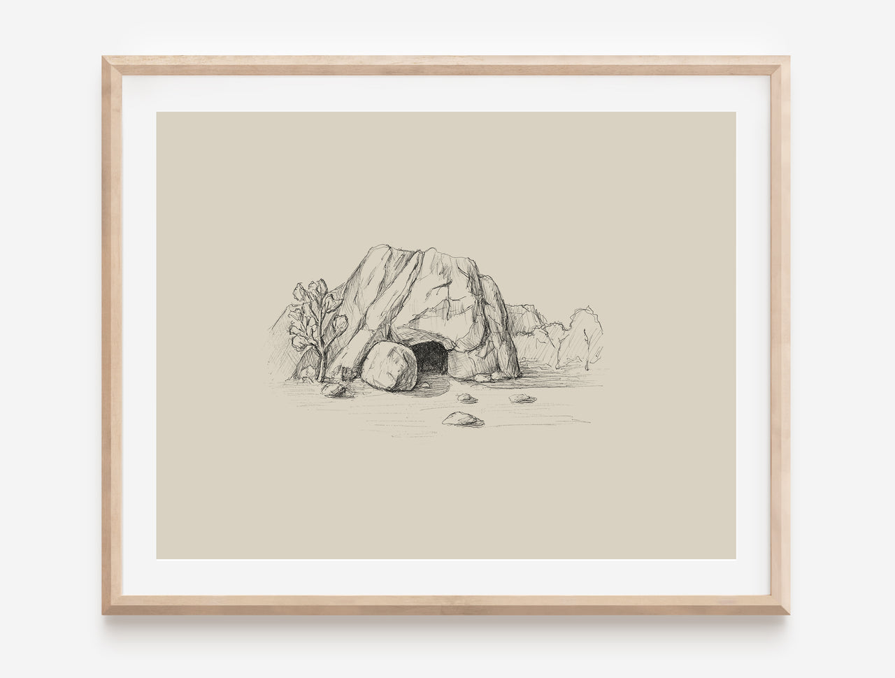 Jesus's empty tomb Poster Print