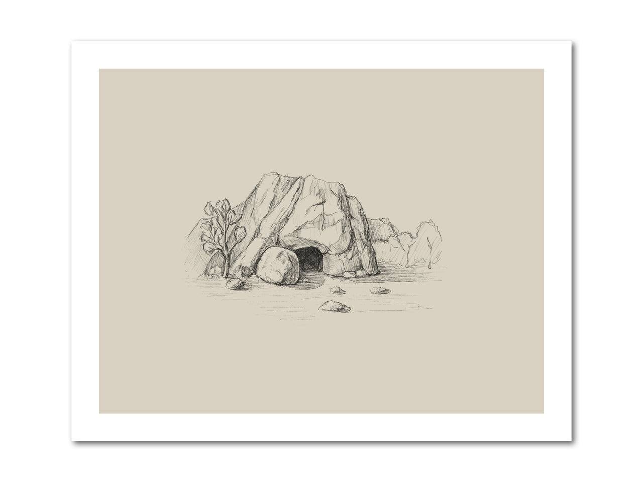 Jesus's empty tomb Poster Print