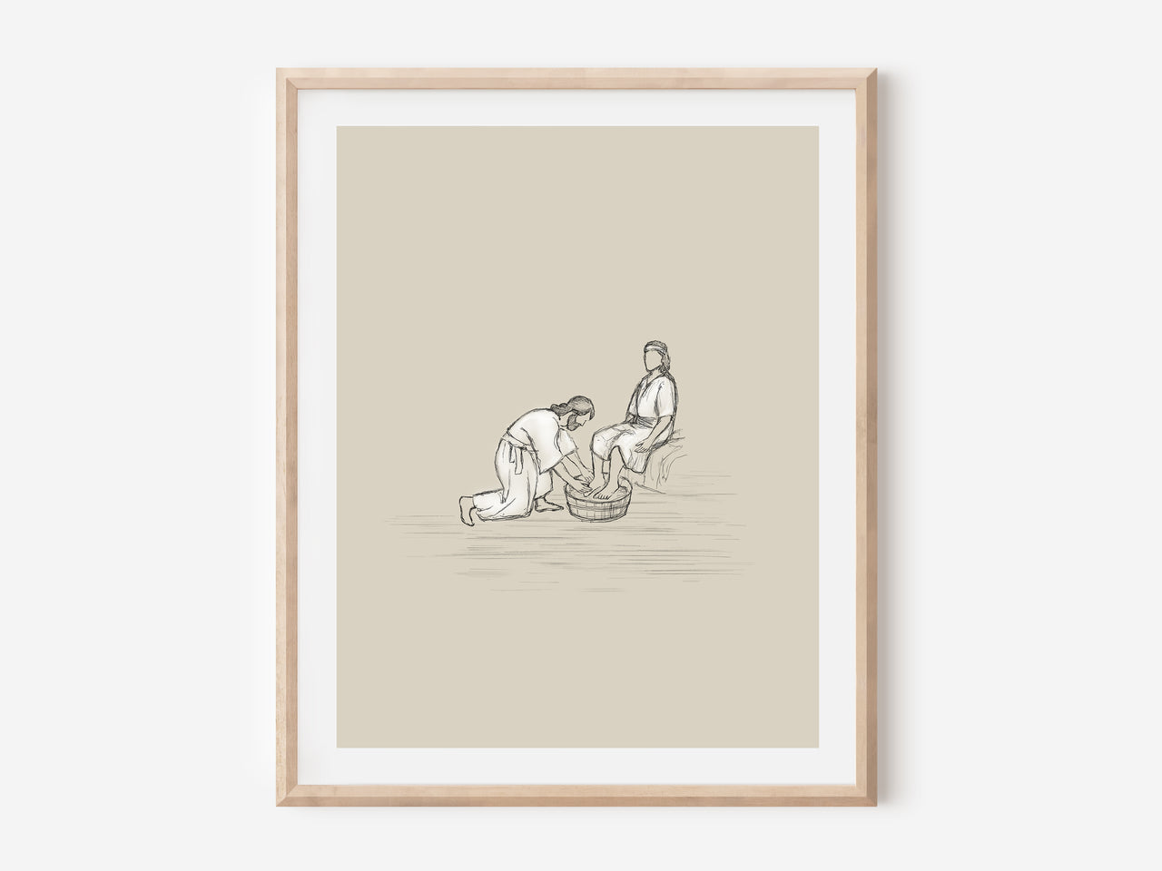 Jesus Washing Feet Poster Print