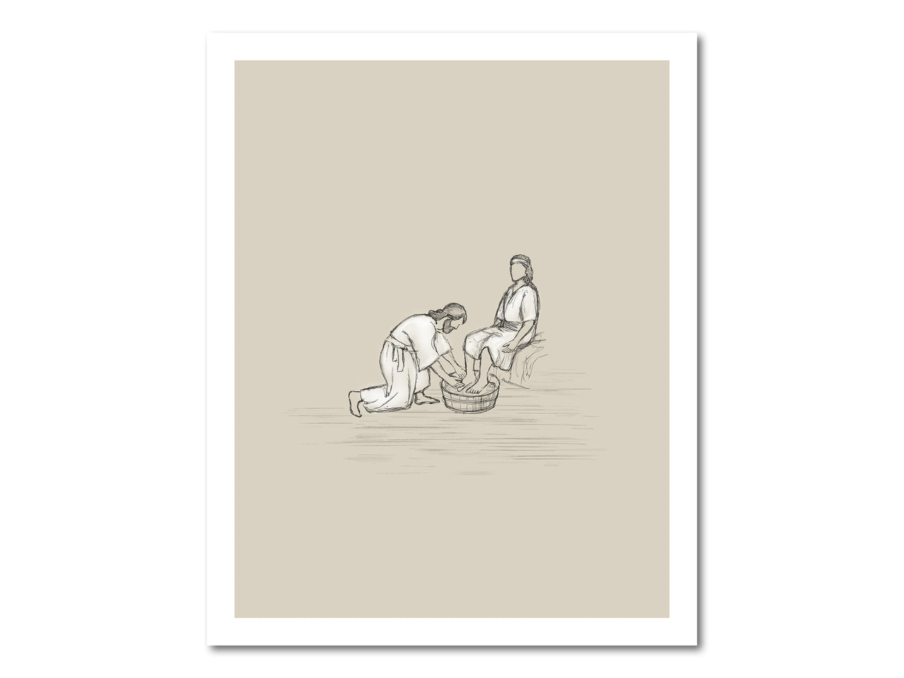 Jesus Washing Feet Poster Print