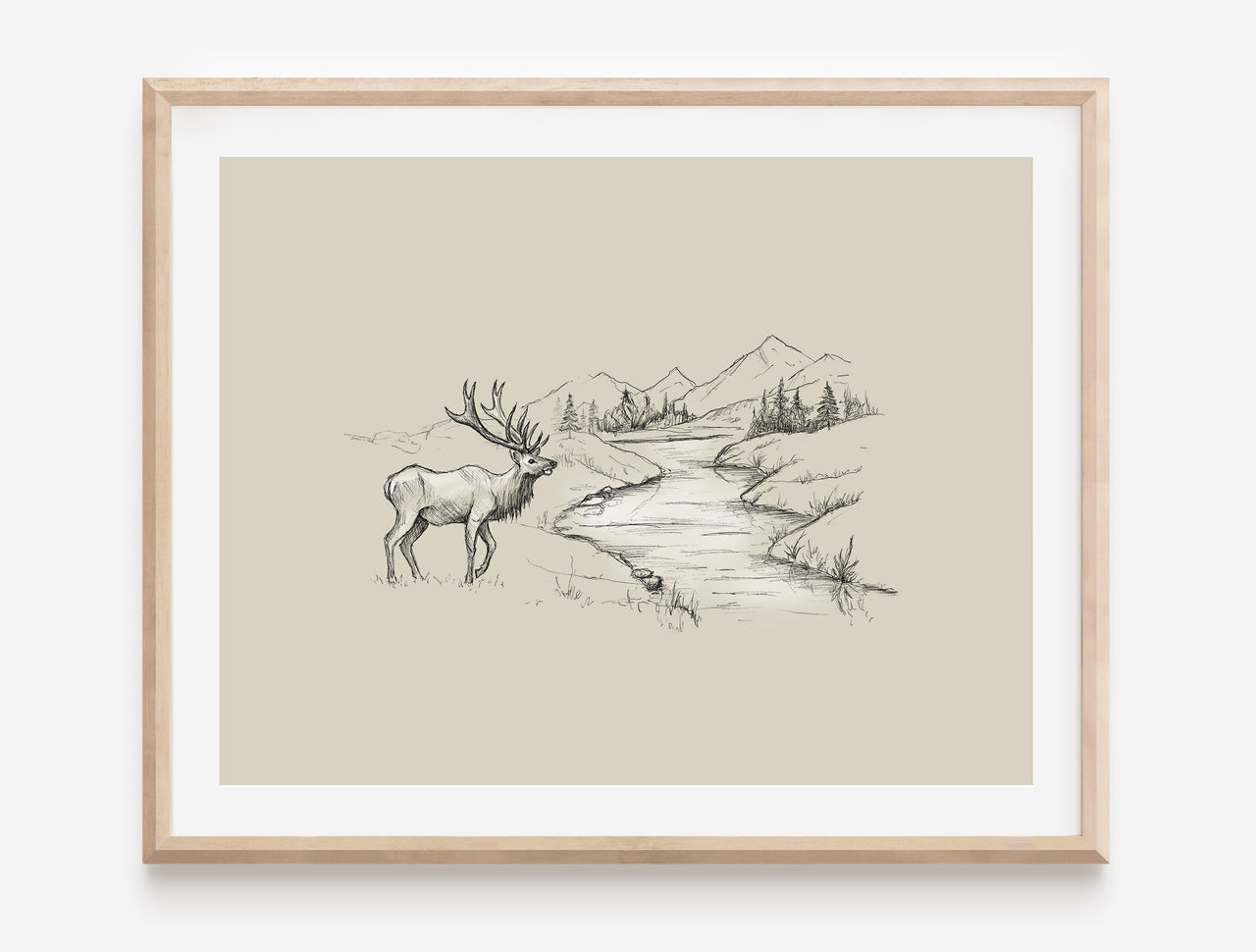 As the deer pants for streams of water so my soul pants for you, my God (Psalm 42:1) Poster Print #2