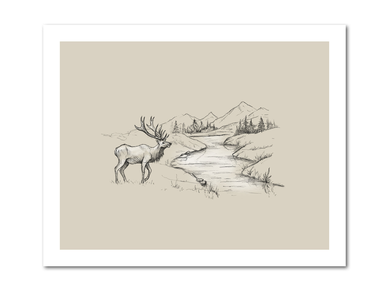 As the deer pants for streams of water so my soul pants for you, my God (Psalm 42:1) Poster Print #2