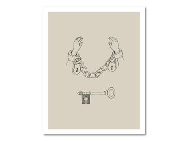 The key to freedom from the bondage of sin Poster Print