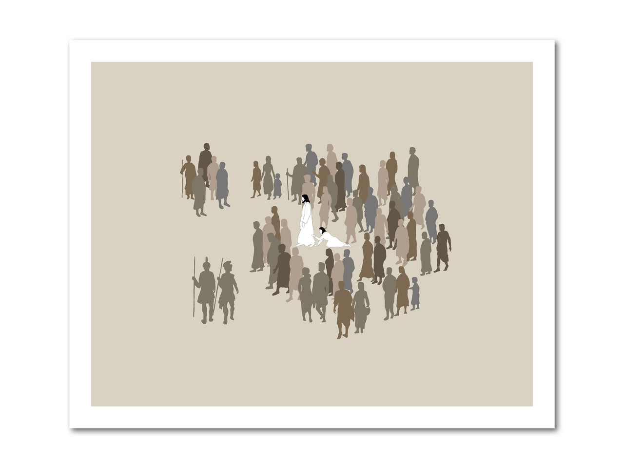Jesus healing the bleeding woman Poster Print #6