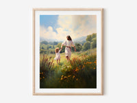 Thumbnail for Jesus dancing with a child Poster Print