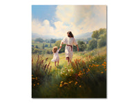 Thumbnail for Jesus dancing with a child Poster Print