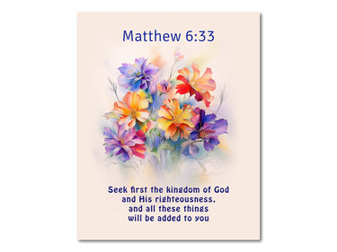 Matthew 6:33 Digital download printable art