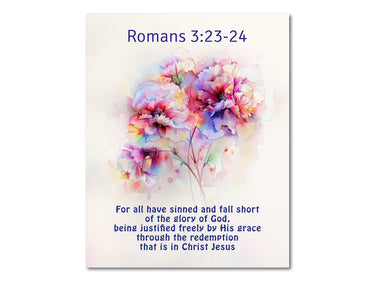 Romans 3:23-24 Digital download printable art