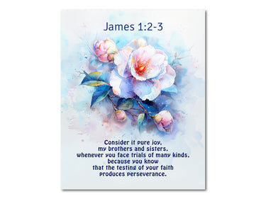 James 1:2-3 Digital download printable art