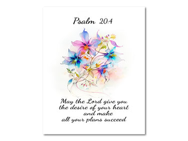 Psalm 20:4 Digital download printable art