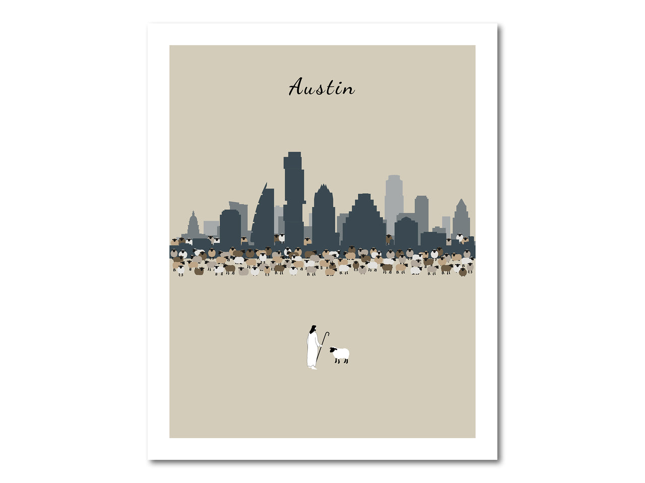 Lost Sheep from Austin Poster Print