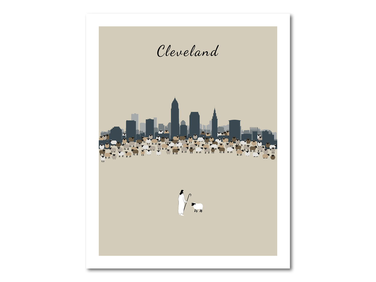 Lost Sheep from Cleveland Poster Print