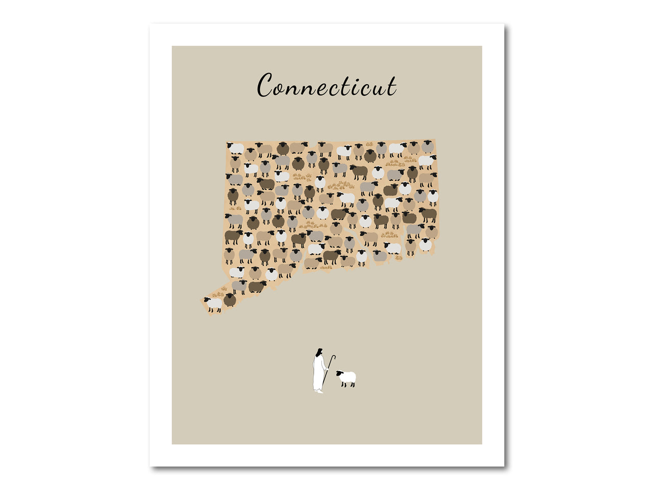 Lost Sheep from Connecticut Poster Print