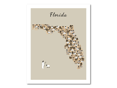 Florida state Parable of the Lost Sheep Digital download printable art