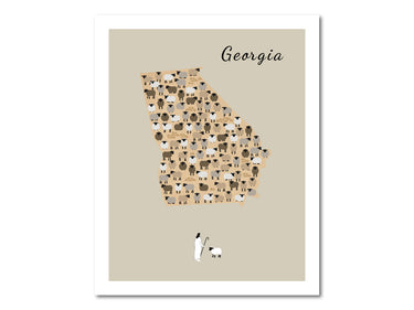 Georgia state Parable of the Lost Sheep Digital download printable art
