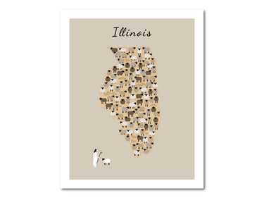 Illinois state Parable of the Lost Sheep Digital download printable art