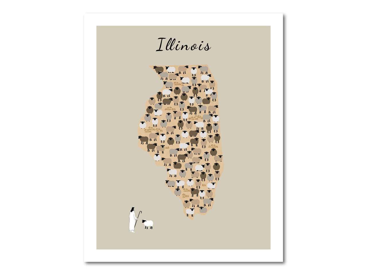 Lost Sheep from Illinois Poster Print
