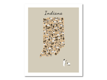Indiana state Parable of the Lost Sheep Digital download printable art