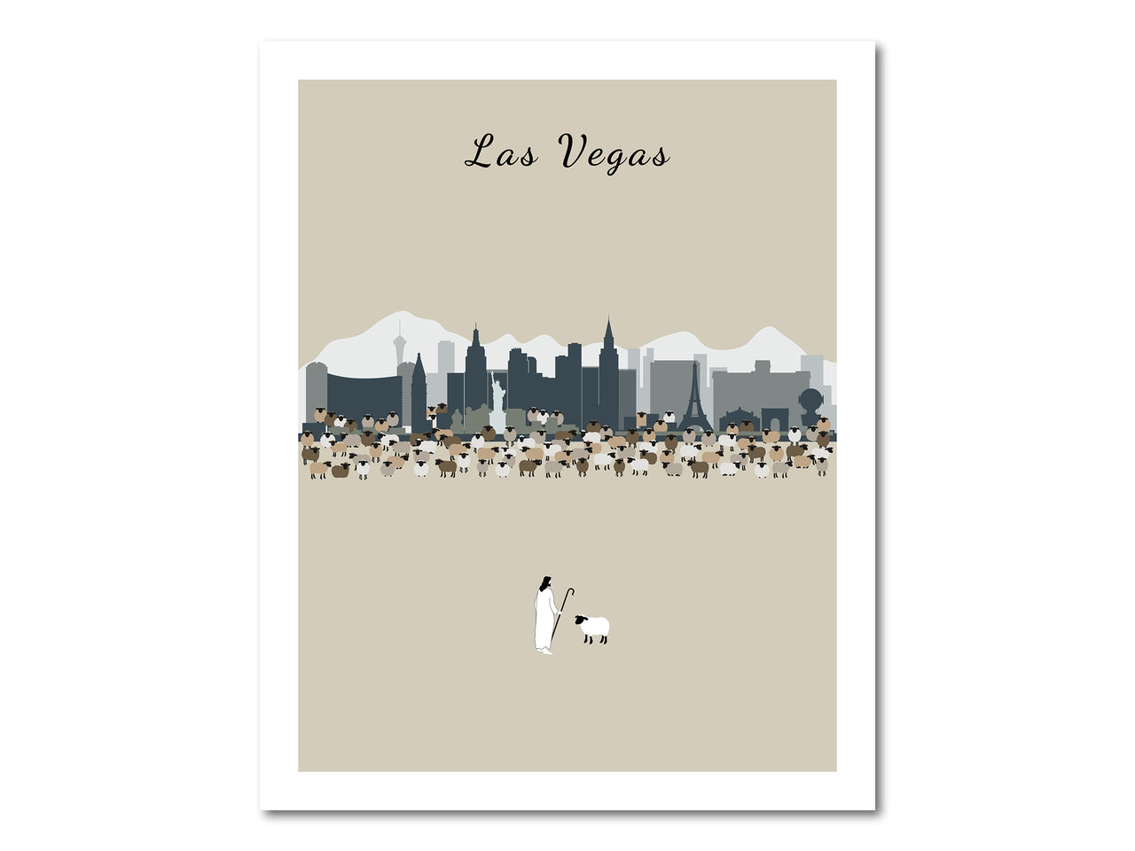 Lost Sheep from Las Vegas Poster Print