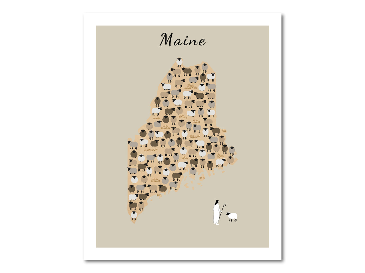 Lost Sheep from Maine Poster Print