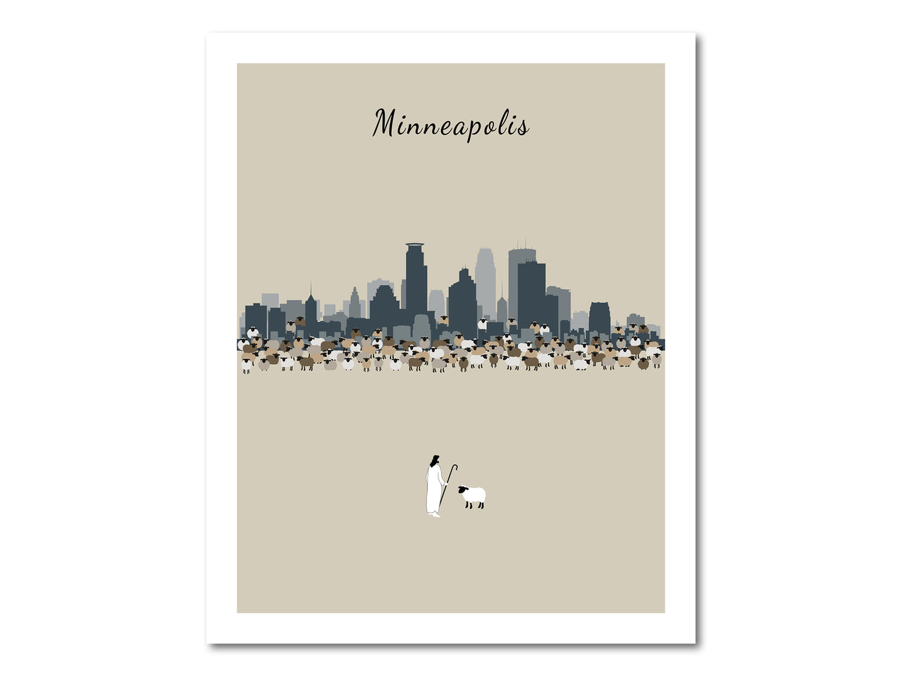 Lost Sheep from Minneapolis Poster Print