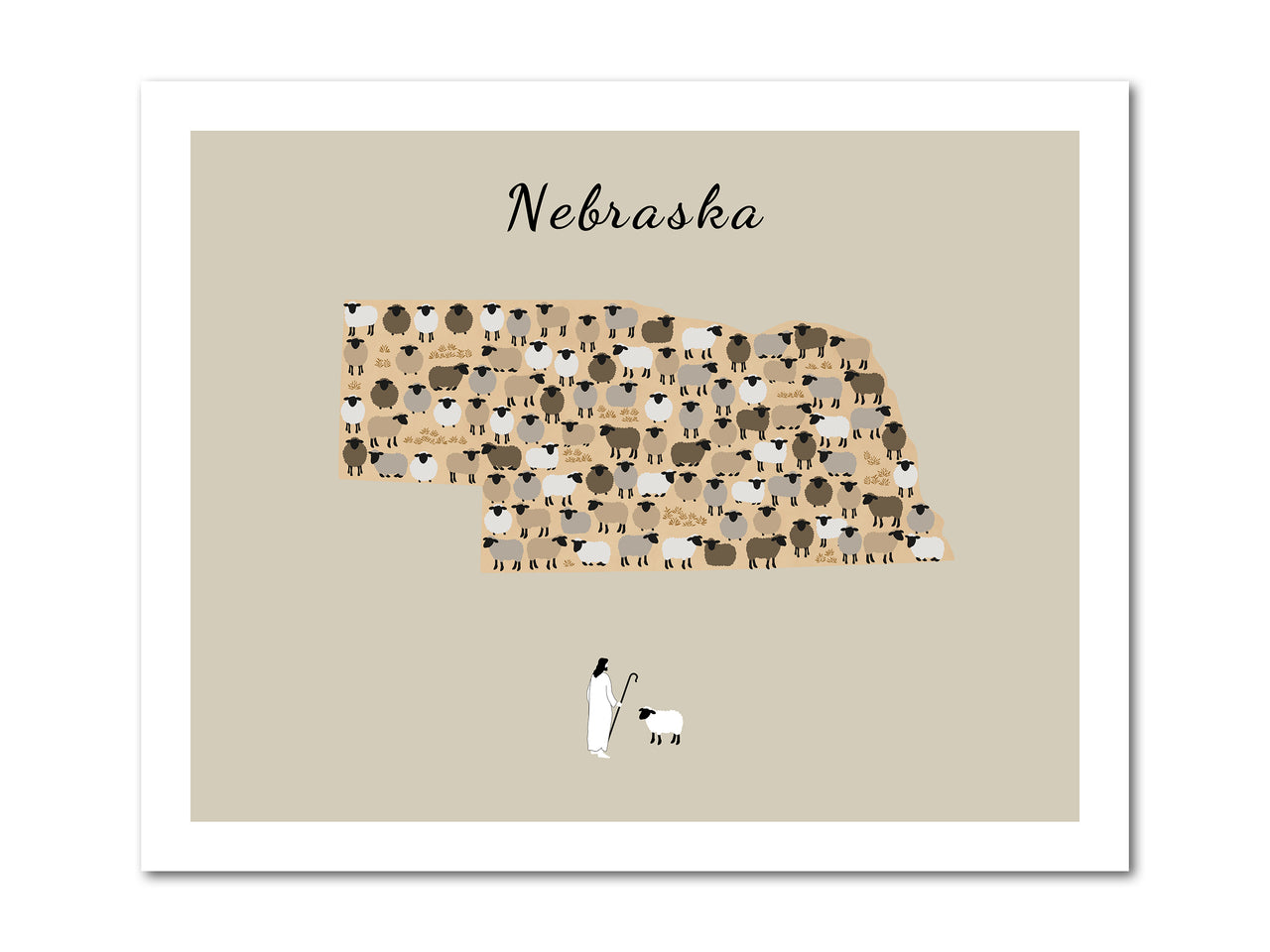Lost Sheep from Nebraska Poster Print