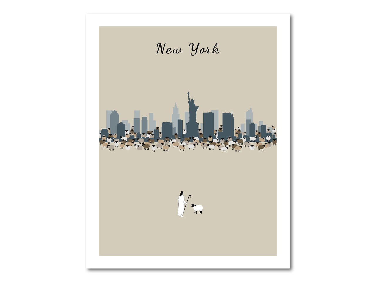 Lost Sheep from New York City Poster Print