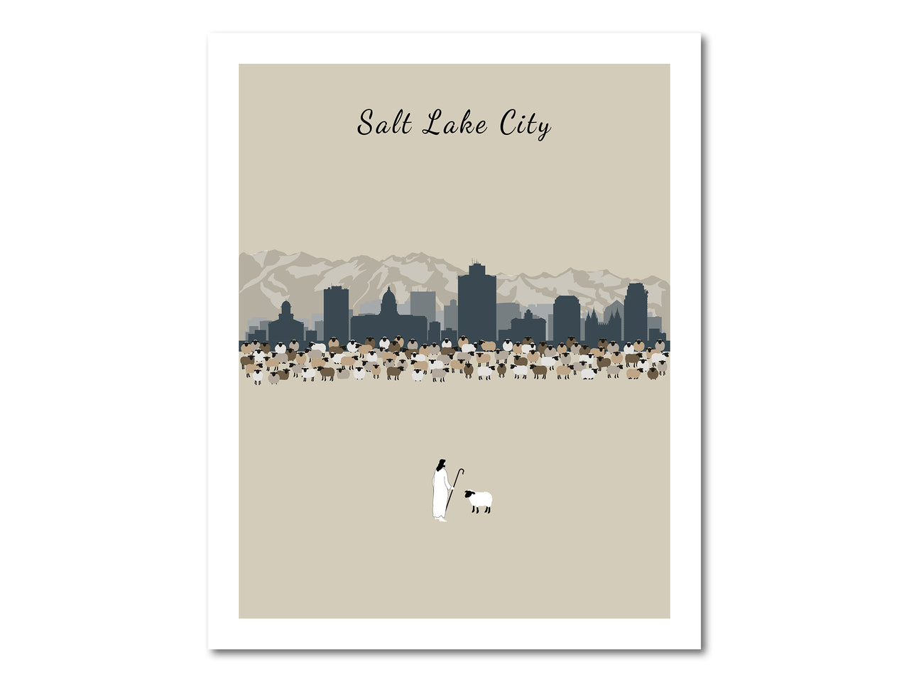 Lost Sheep from Salt Lake City Poster Print