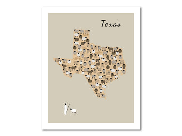 Texas state Parable of the Lost Sheep Digital download printable art