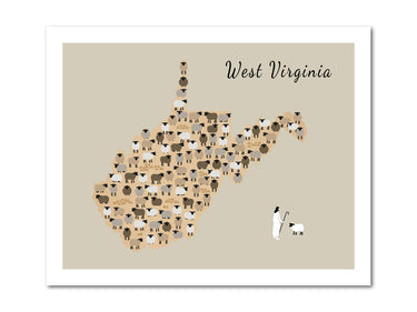 West Virginia state Parable of the Lost Sheep Digital download printable art