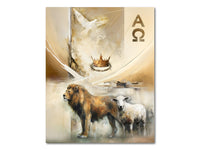 Thumbnail for The Lion and The Lamb and The Dove Symbols Poster Print