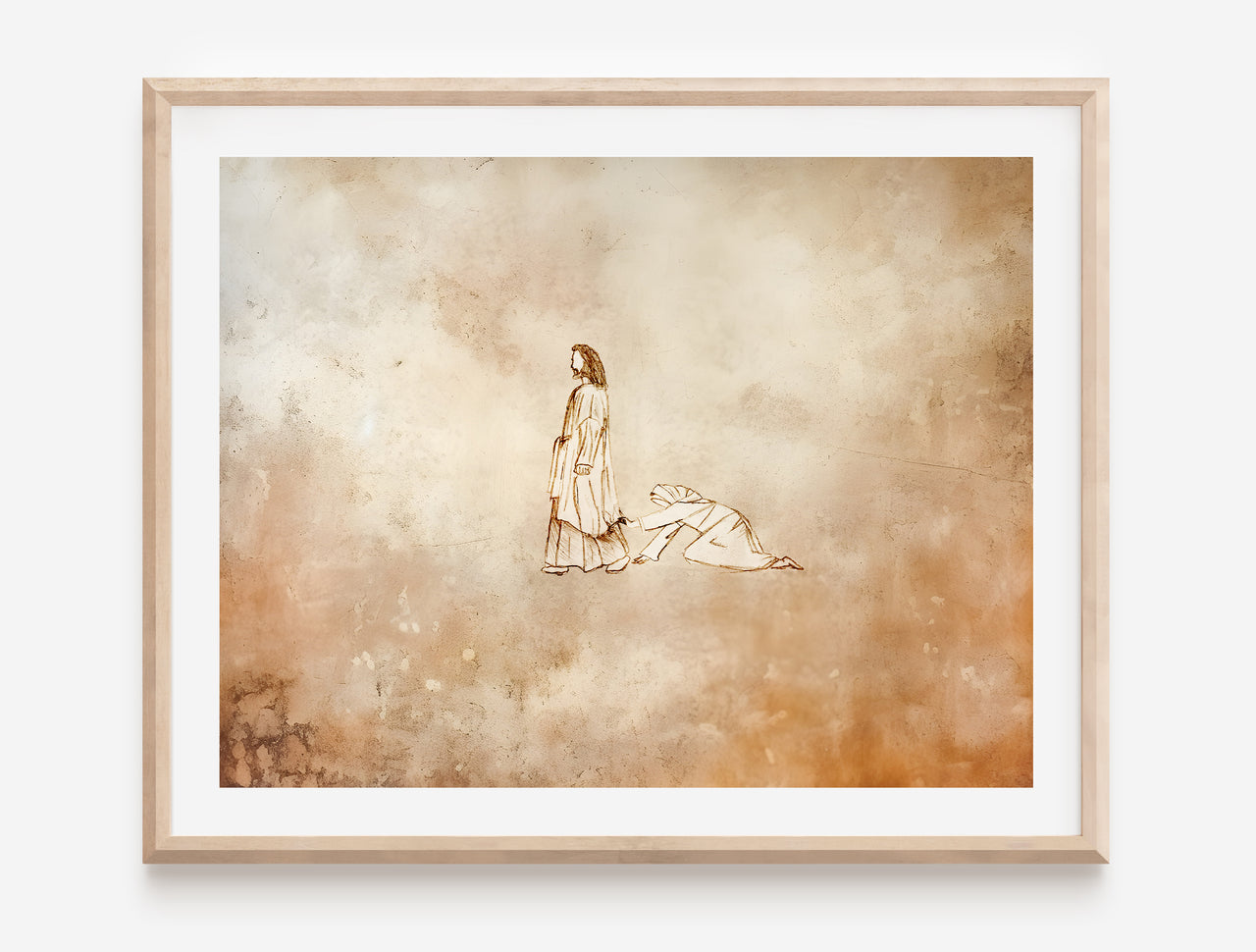 Jesus healing the bleeding woman Poster Print #4