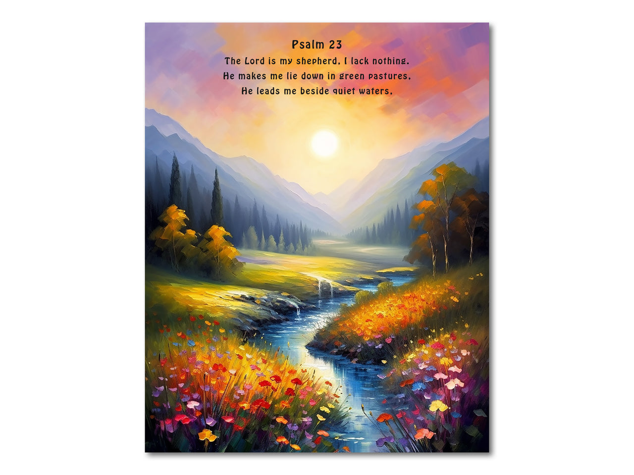 The Lord is my Shepherd (Psalm 23) Poster Print #1