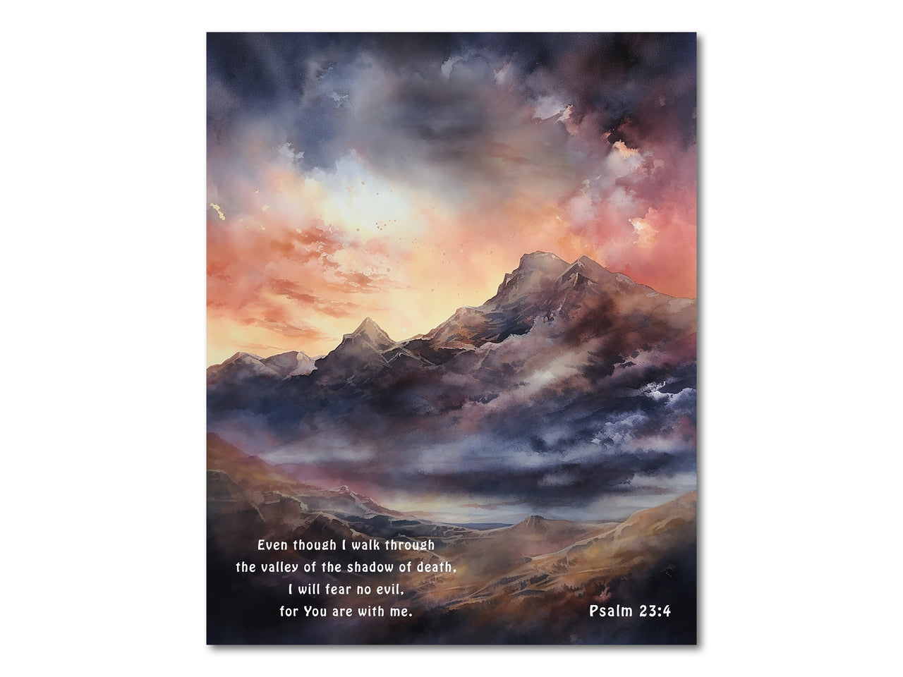 Valley of the shadow of death (Psalm 23:4) Poster Print