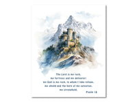 Thumbnail for The Lord is my rock, my fortress and my deliverer (Psalm 18:2) Poster Print