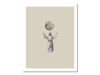 Thumbnail for Jesus holding the world Poster Print