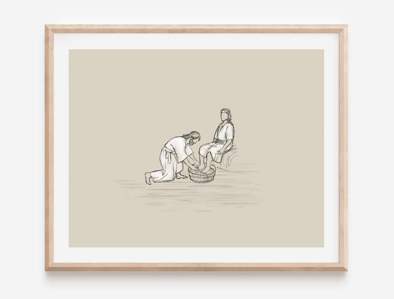 Jesus Washing Feet Digital download printable art