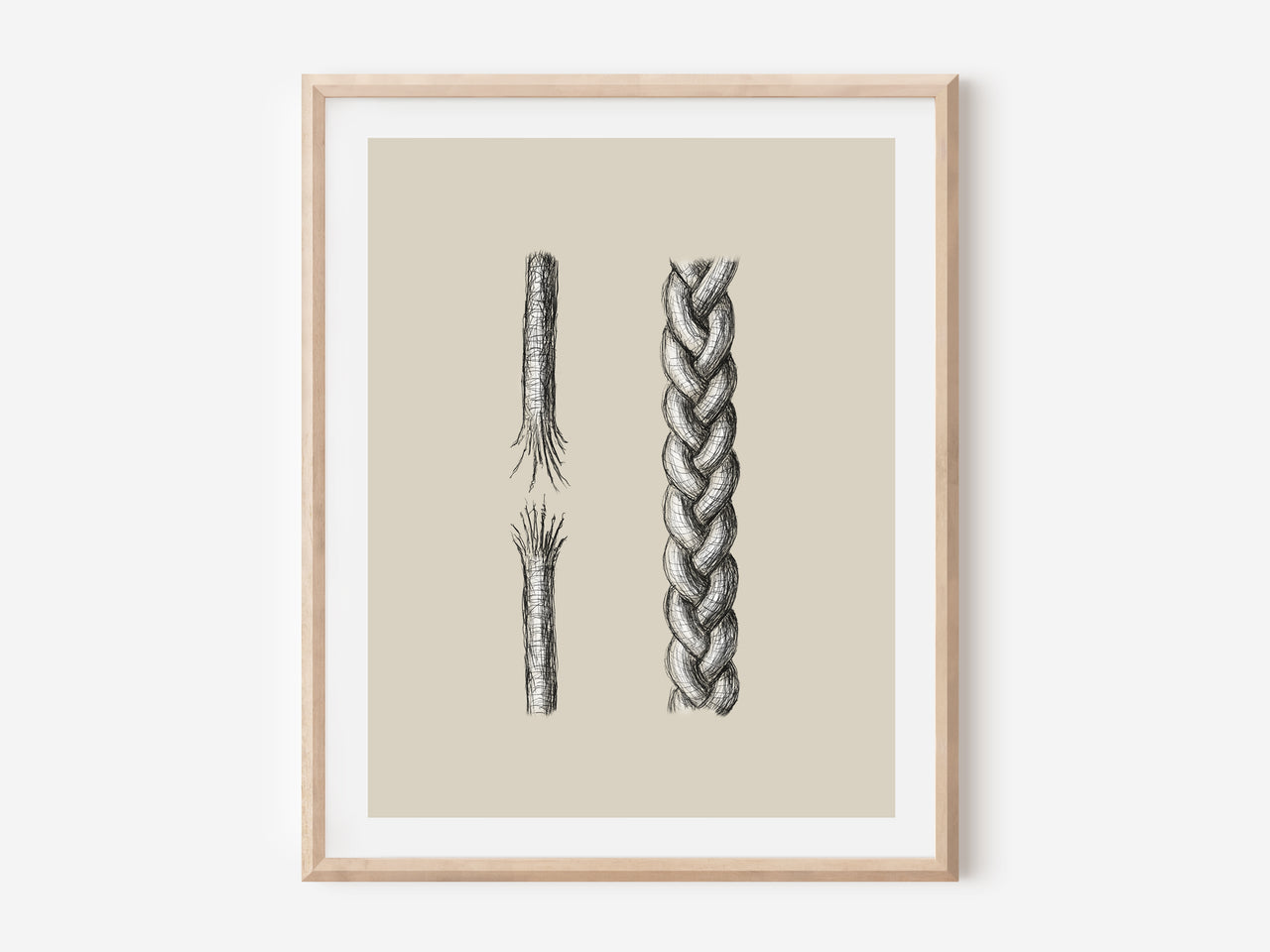 A cord of three strands is not easily broken (Ecclesiastes 4:12) Poster Print