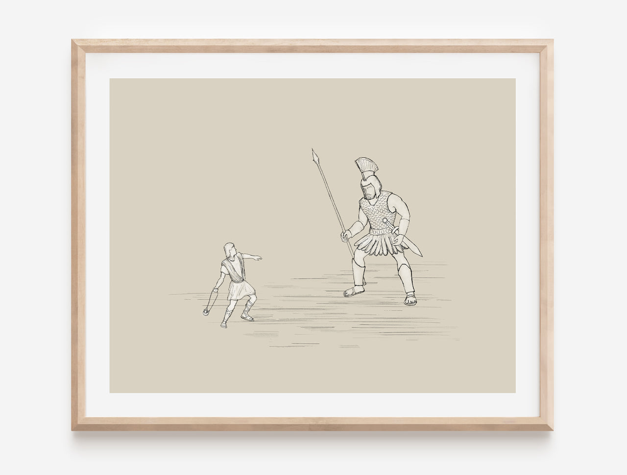 David and Goliath Digital download printable art #1